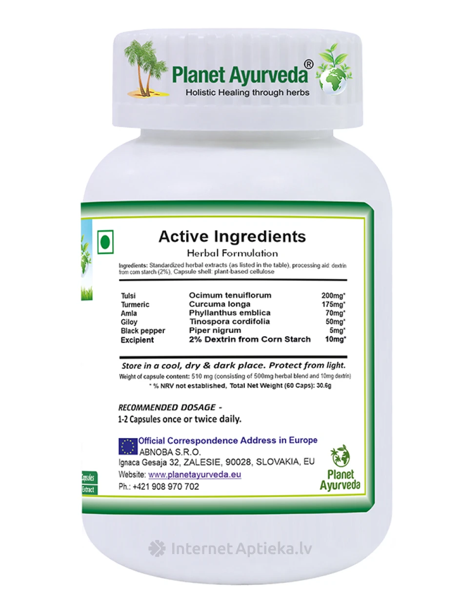 Fluendza Planet Ayurveda® капсулы, 60 шт. | internetaptieka.lv