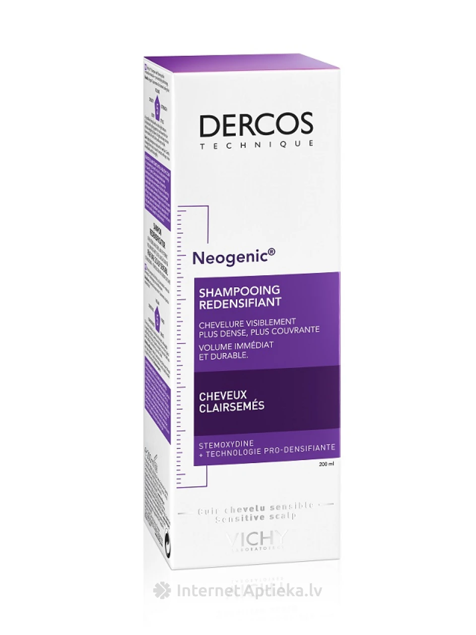 Vichy Dercos Neogenic šampūns matu apjomam, 200 ml | internetaptieka.lv