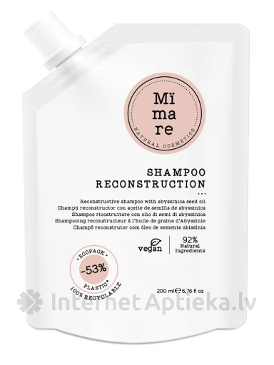 Mimare Taastav shampoon abessinia krambe õliga, 200 ml | internetaptieka.lv