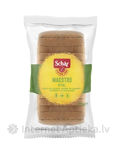 Schär Maestro Vital šķiedrvielām bagāta veselīga maize, 350 g | internetaptieka.lv