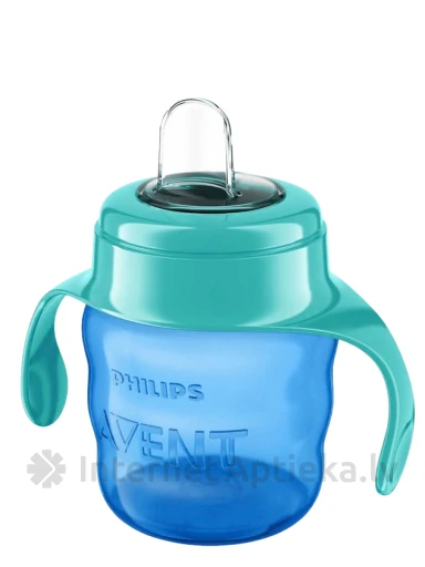 Philips Avent учебная кружка Easy Slip зелёная с силиконовой соской 6 месяцев, 200 мл | internetaptieka.lv