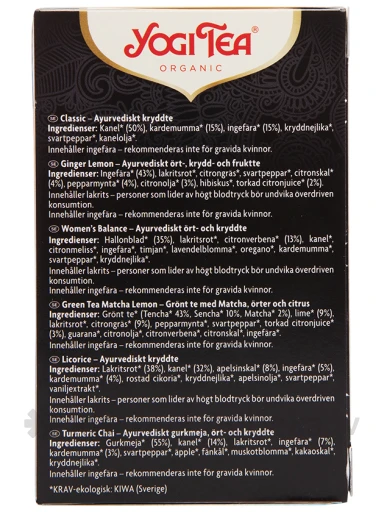 Tēja Yogi Finest Selection tēju izlase, 9 x 2 paciņas | internetaptieka.lv
