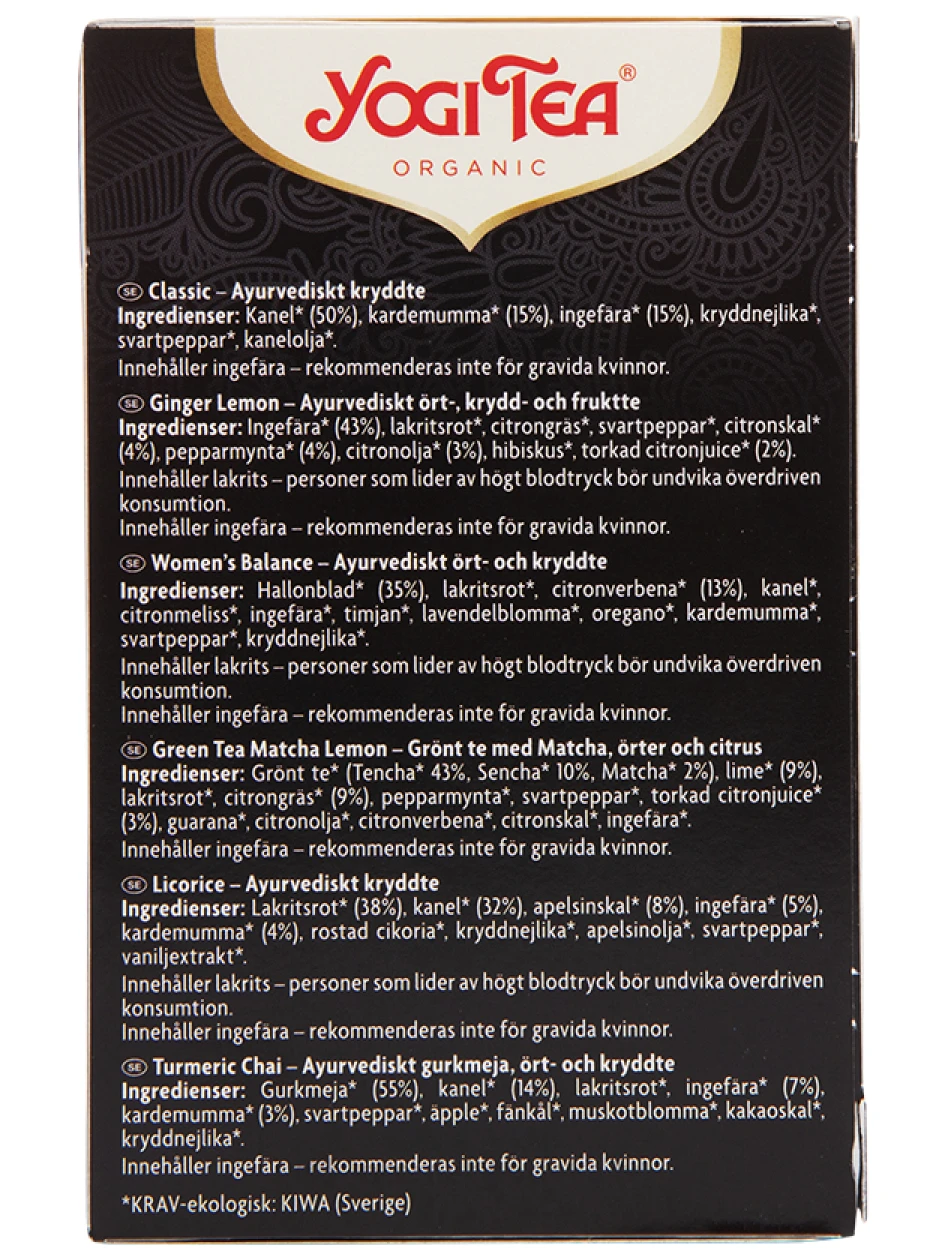 Tēja Yogi Finest Selection tēju izlase, 9 x 2 paciņas | internetaptieka.lv