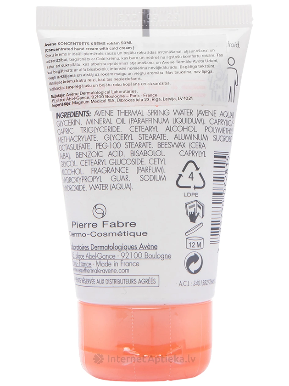 Avene Cold Cream roku krēms, 50 ml | internetaptieka.lv