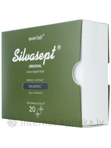 SILVASEPT original карамельки, 20 шт | internetaptieka.lv