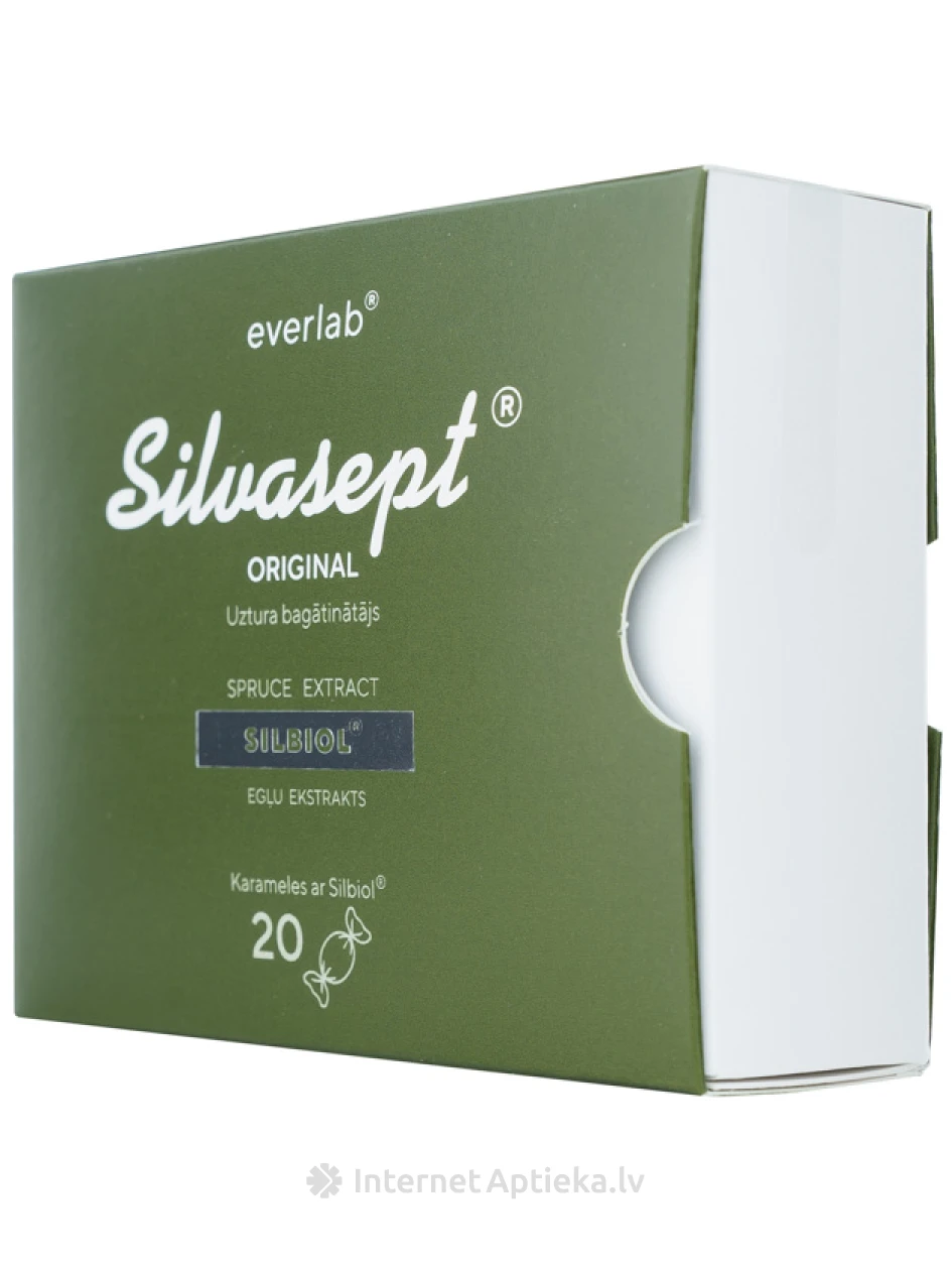 SILVASEPT original карамельки, 20 шт | internetaptieka.lv