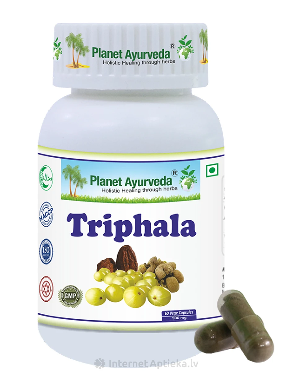 Planet Ayurveda® Organic Triphala, 60 kapslit | internetaptieka.lv