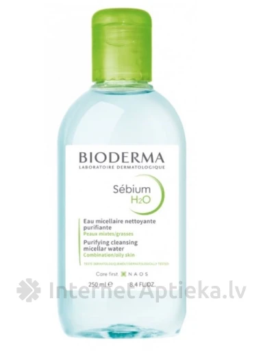 Bioderma Sébium H2O мицеллярная вода, 250 мл | internetaptieka.lv