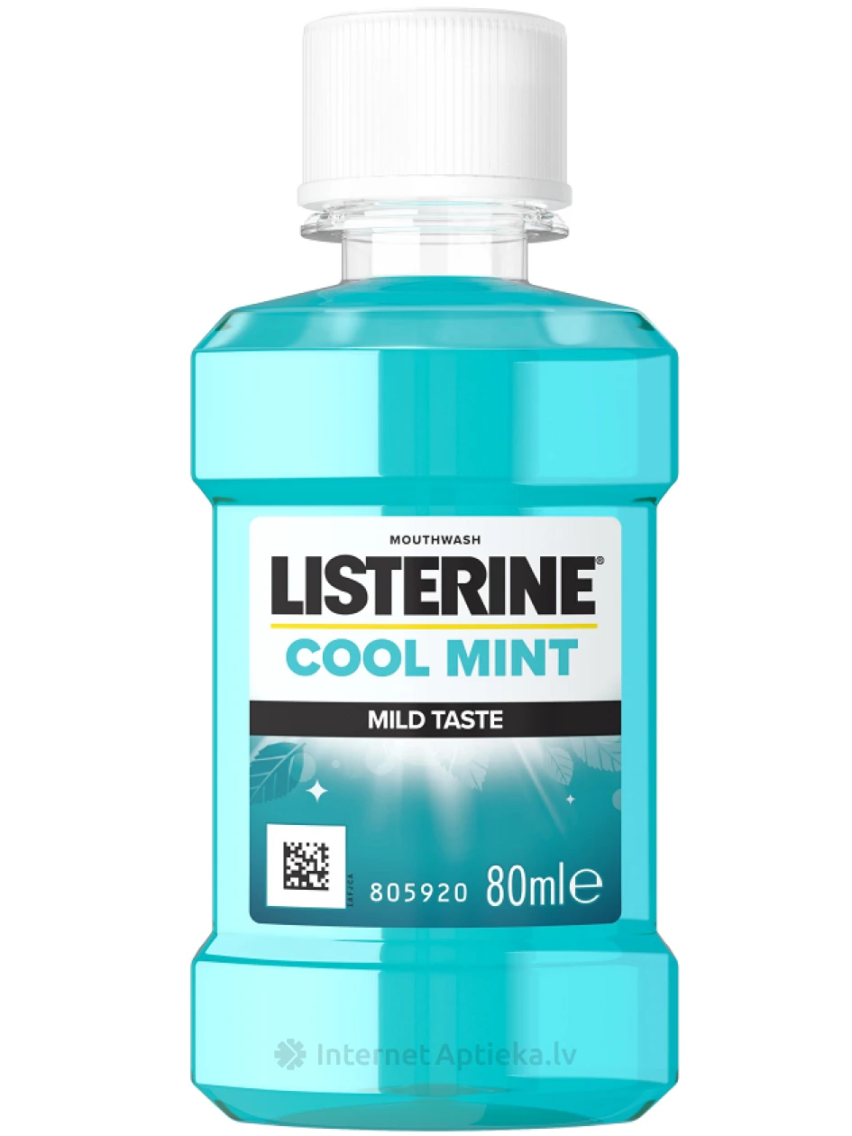 Listerine жидкость для полоскания рта Coolmint mint, 80 мл | internetaptieka.lv