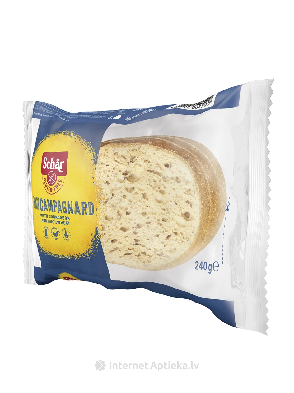 Schär Pain Campagnard bezglutēna saldskābā maize, 240 g | internetaptieka.lv