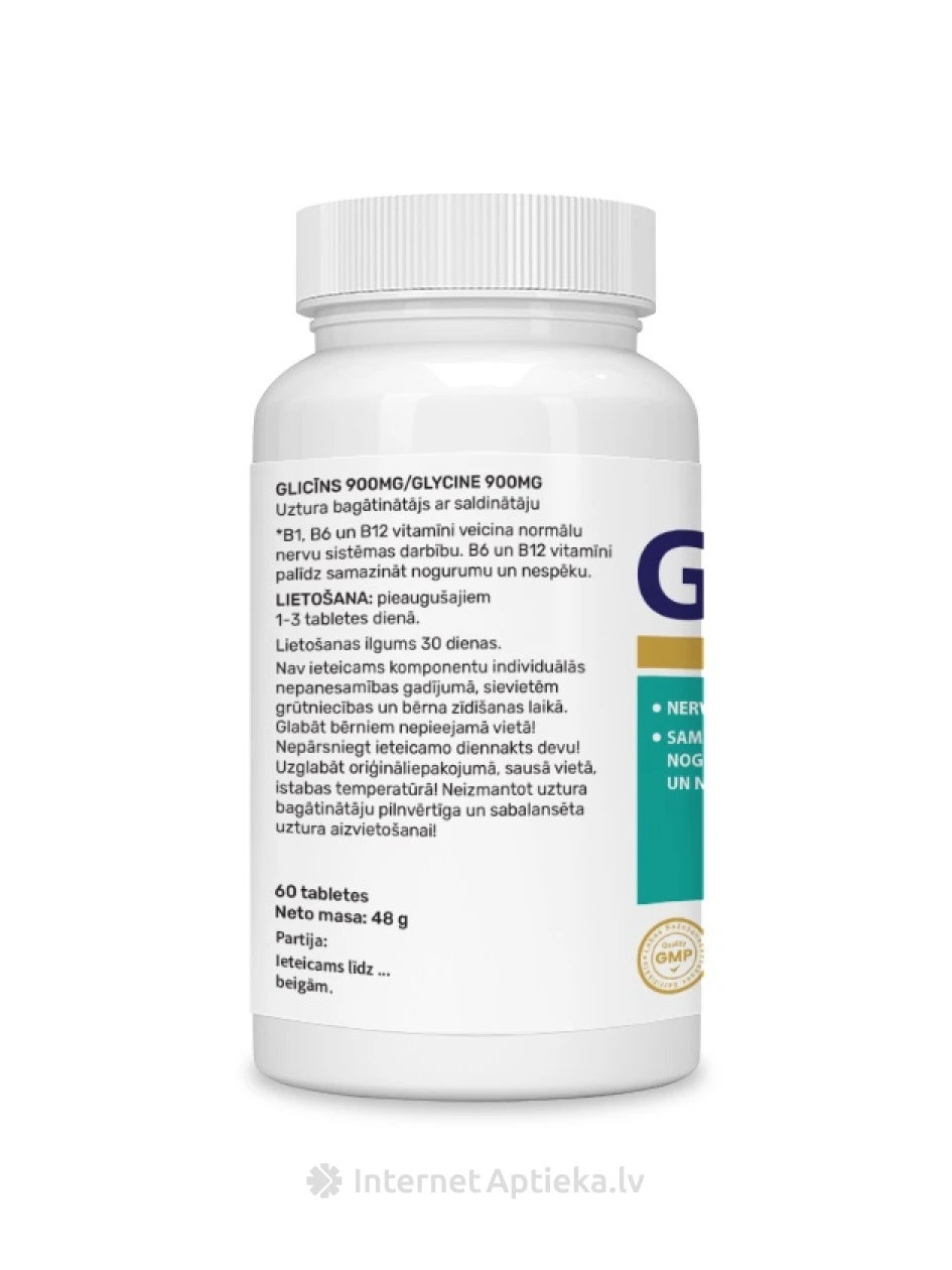 Glütsiiin 900 mg, 30 tabletid | internetaptieka.lv