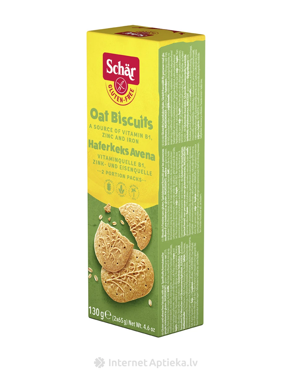 Schär Avena безглютеновое овсяное печенье, 130 г | internetaptieka.lv