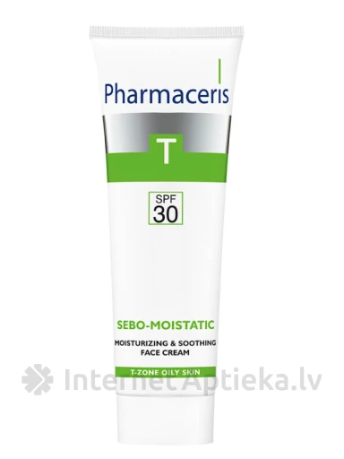 Pharmaceris T-Sebo mitrinošs un nomierinošs sejas krēms SPF30, 50 ml | internetaptieka.lv