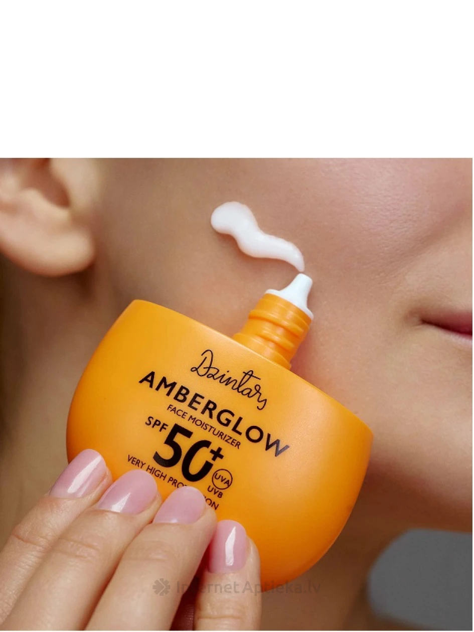 Dzintars Mitrinošs krēms sejai SPF50+ Amberglow, 50 ml | internetaptieka.lv