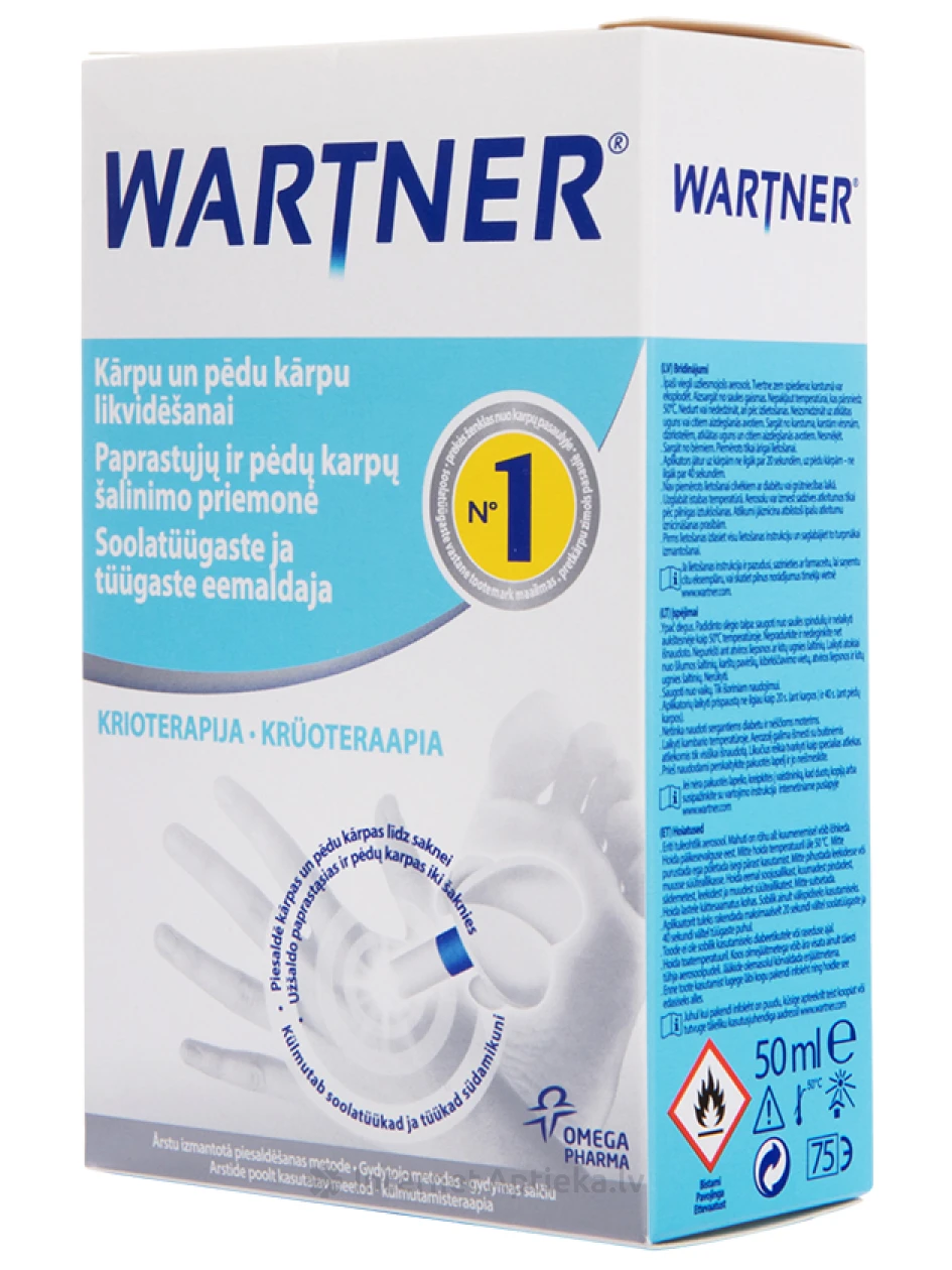 Wartner криотерапия для удаления бородавок, 50 мл | internetaptieka.lv