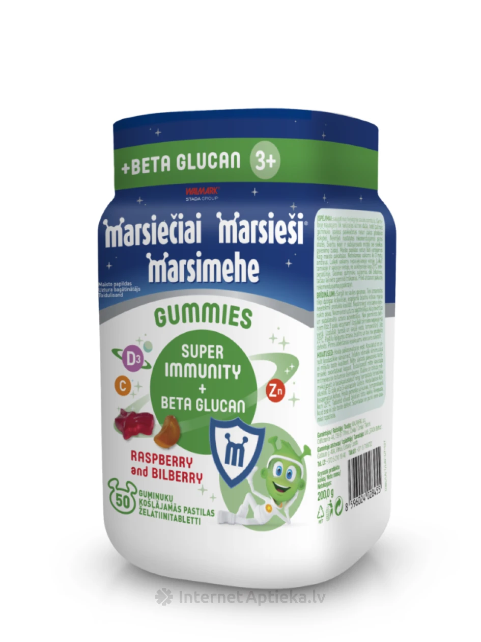 Walmark Marsieši Gummy Super Immuno, 50 pastilas | internetaptieka.lv