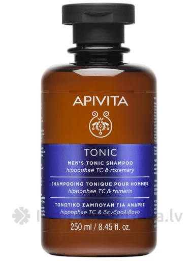 APIVITA MENS TONIC tonizuojantis šampūnas su hippophae TC ir rozmarinu, 250 ml | internetaptieka.lv