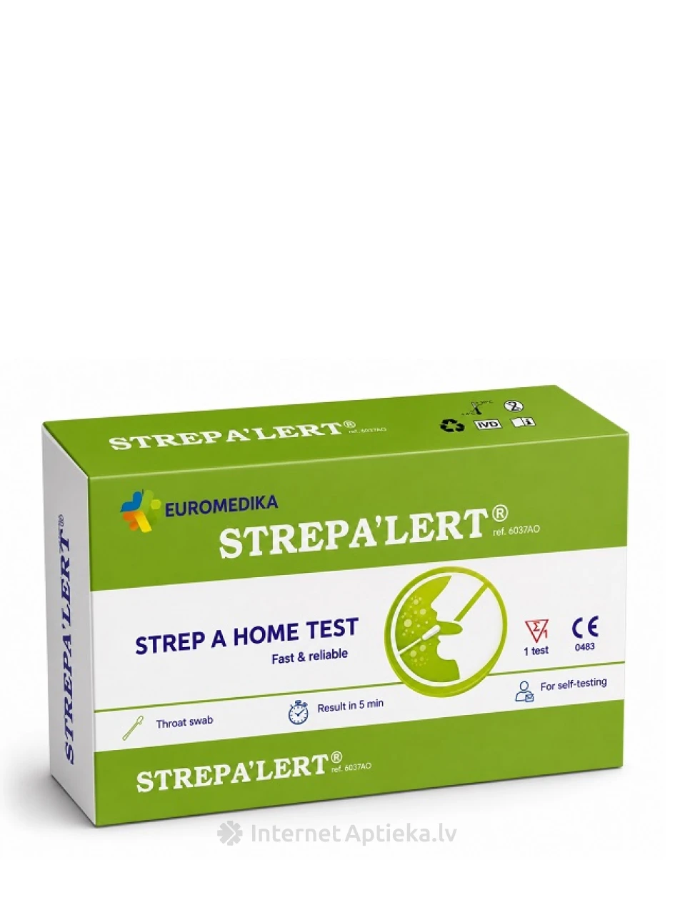 STREPA’LER streptokoku pašnoteikšanas tests, 1 gb. | internetaptieka.lv