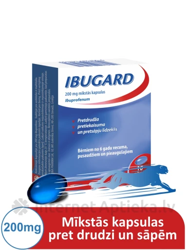 Ibugard 200 мг, 10 капсул | internetaptieka.lv