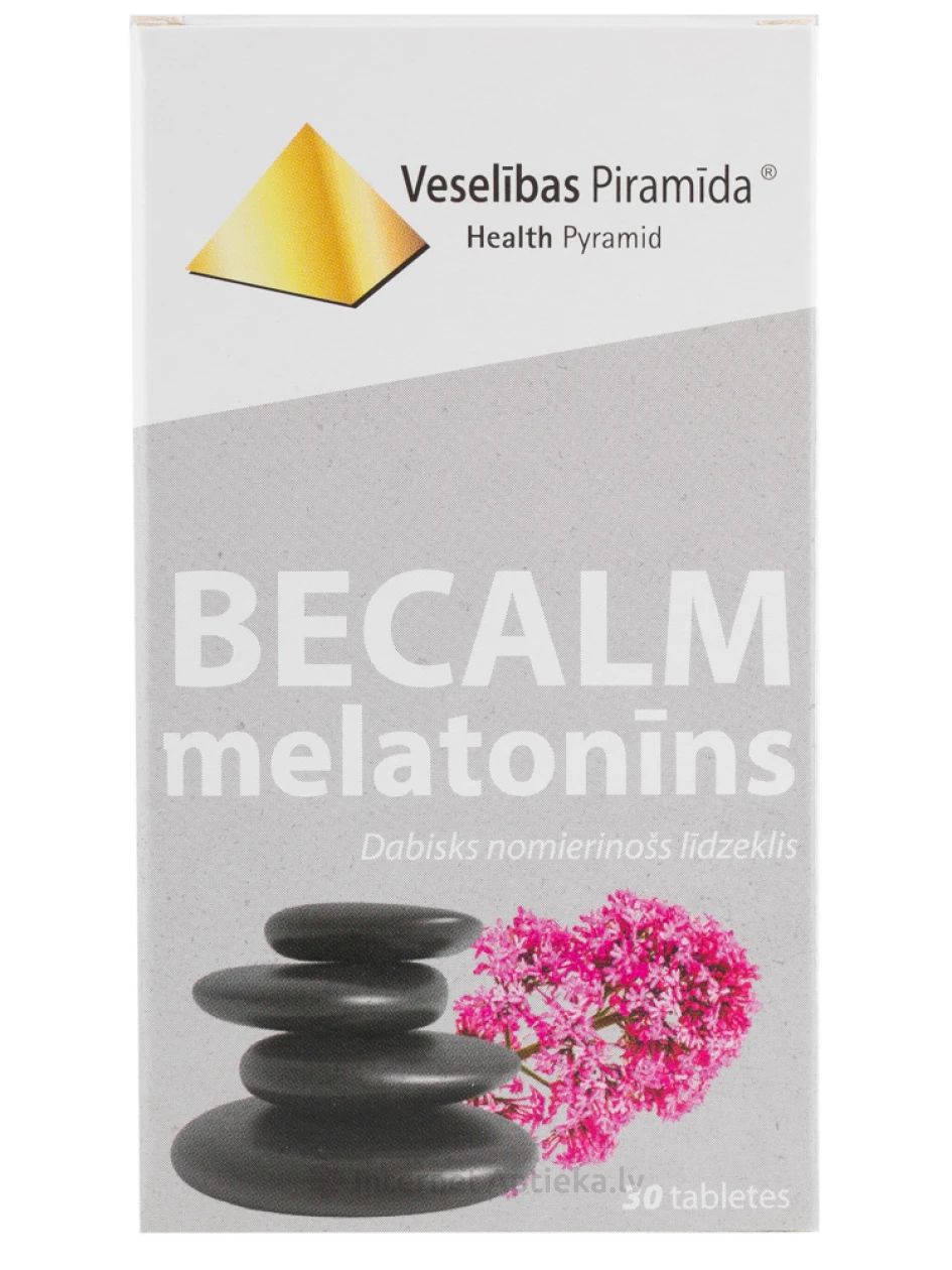 Tervisepüramiid BeCalm melatoniin, 30 tabletti | internetaptieka.lv