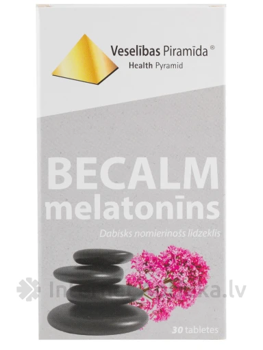 Veselības Piramīda BeCalm melatonīns, 30 tabletes | internetaptieka.lv
