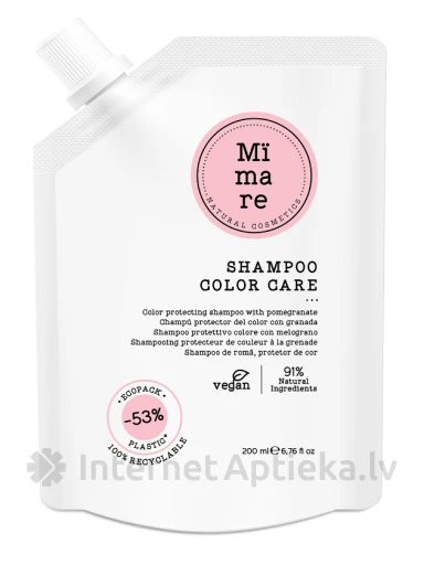 Mimare Värvitud juuste shampoon granaatõunaga, 200 ml | internetaptieka.lv