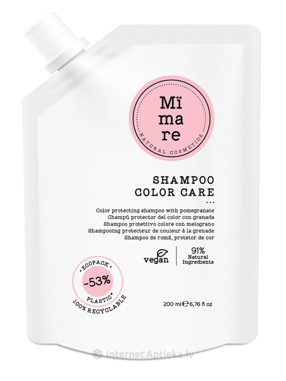 Mimare Värvitud juuste shampoon granaatõunaga, 200 ml | internetaptieka.lv