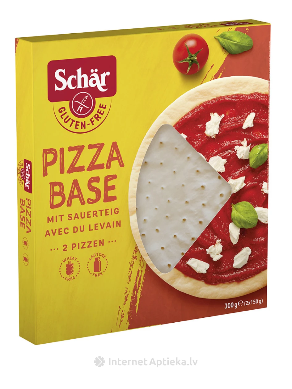 Schär Pizza безглютеновая основа для пиццы, 300 г (2 x 150 г) | internetaptieka.lv