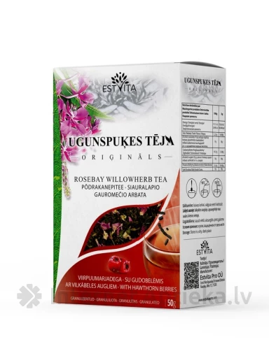 Ugunspuķes granulēta tēja ar vilkābeles augļiem, 50 g | internetaptieka.lv