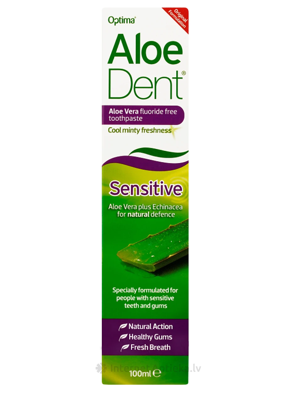 AloeDent Sensitive zobu pasta ar Aloe Vera (alveju), 100 ml | internetaptieka.lv