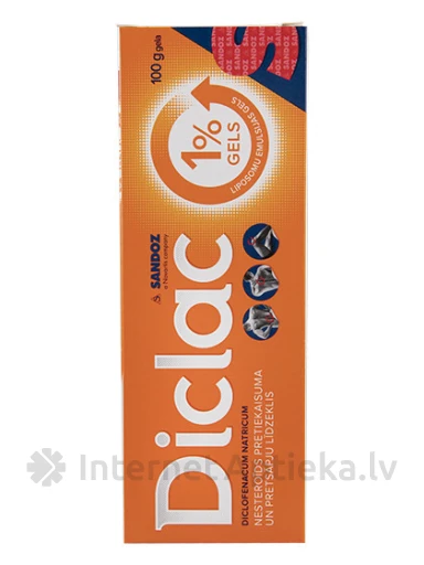 Diclac gels 1%, 100 g | internetaptieka.lv