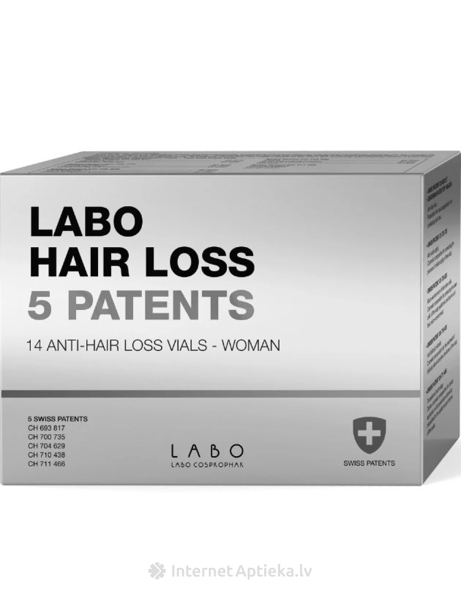 LABO Hair Loss 5 Patents ampulas pret matu izkrišanu sievietēm, 14 ampulas | internetaptieka.lv
