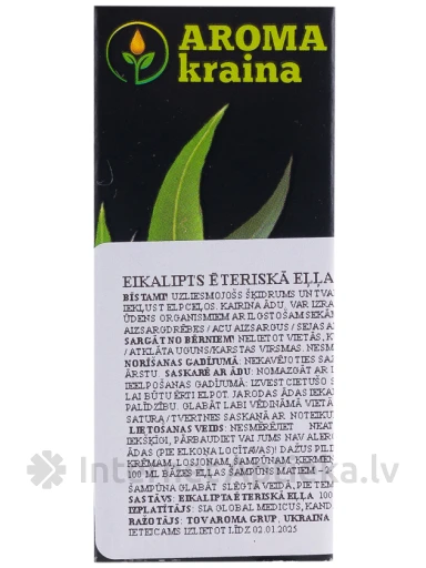 Eikalipta ēteriskā eļļa, 10 ml | internetaptieka.lv