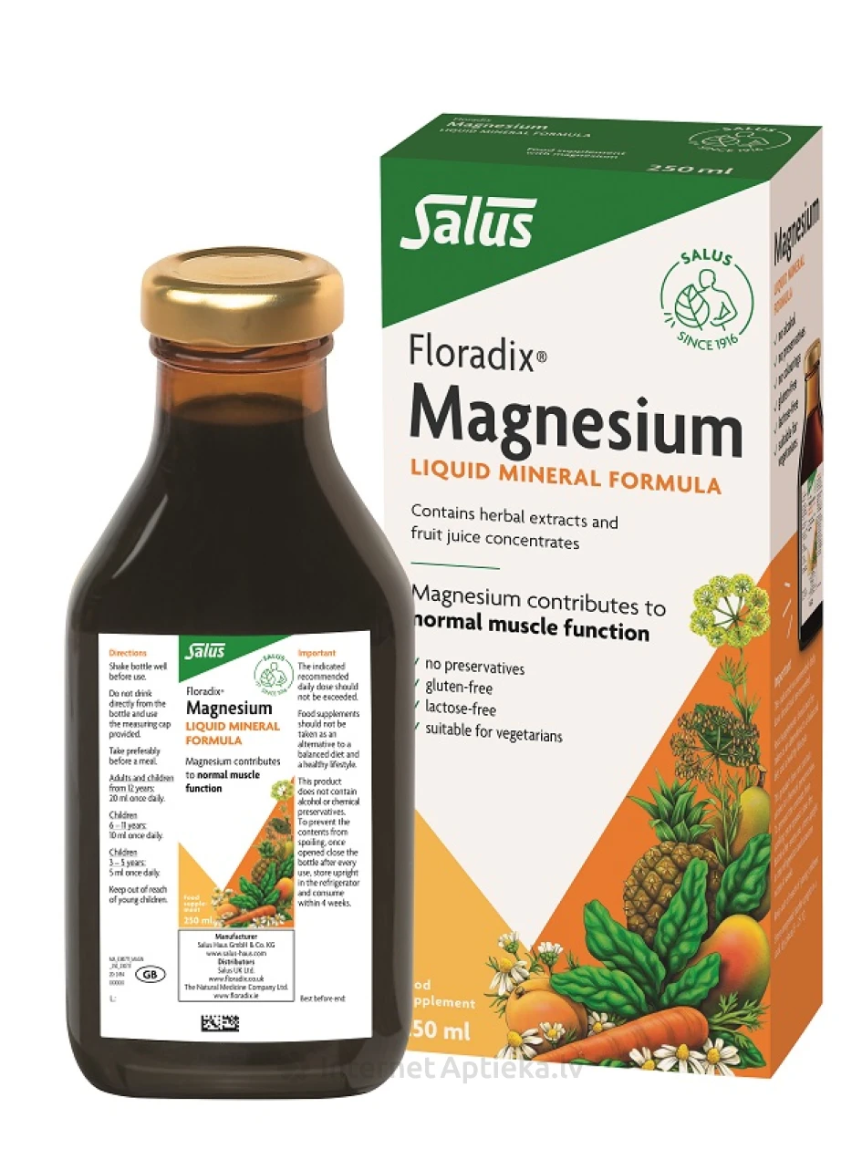Floradix Magnesium (Magnijs) šķidrā veidā, 250 ml | internetaptieka.lv