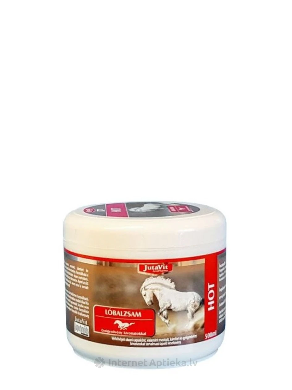 JutaVit Zirgu gēls balzams HOT, 500 ml | internetaptieka.lv