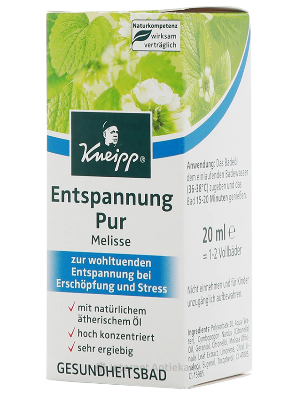 Kneipp melissi vanniekstrakt, 20 ml | internetaptieka.lv