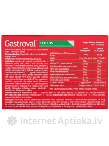 Gastroval Fluxus, 15 kapsulas | internetaptieka.lv