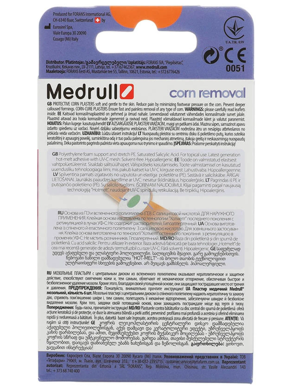 Medrull konnasilmadele Corn Removal, 6 tk. | internetaptieka.lv