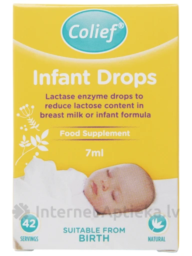 Colief Infant drops капли лактазы для младенцев, 7 мл | internetaptieka.lv