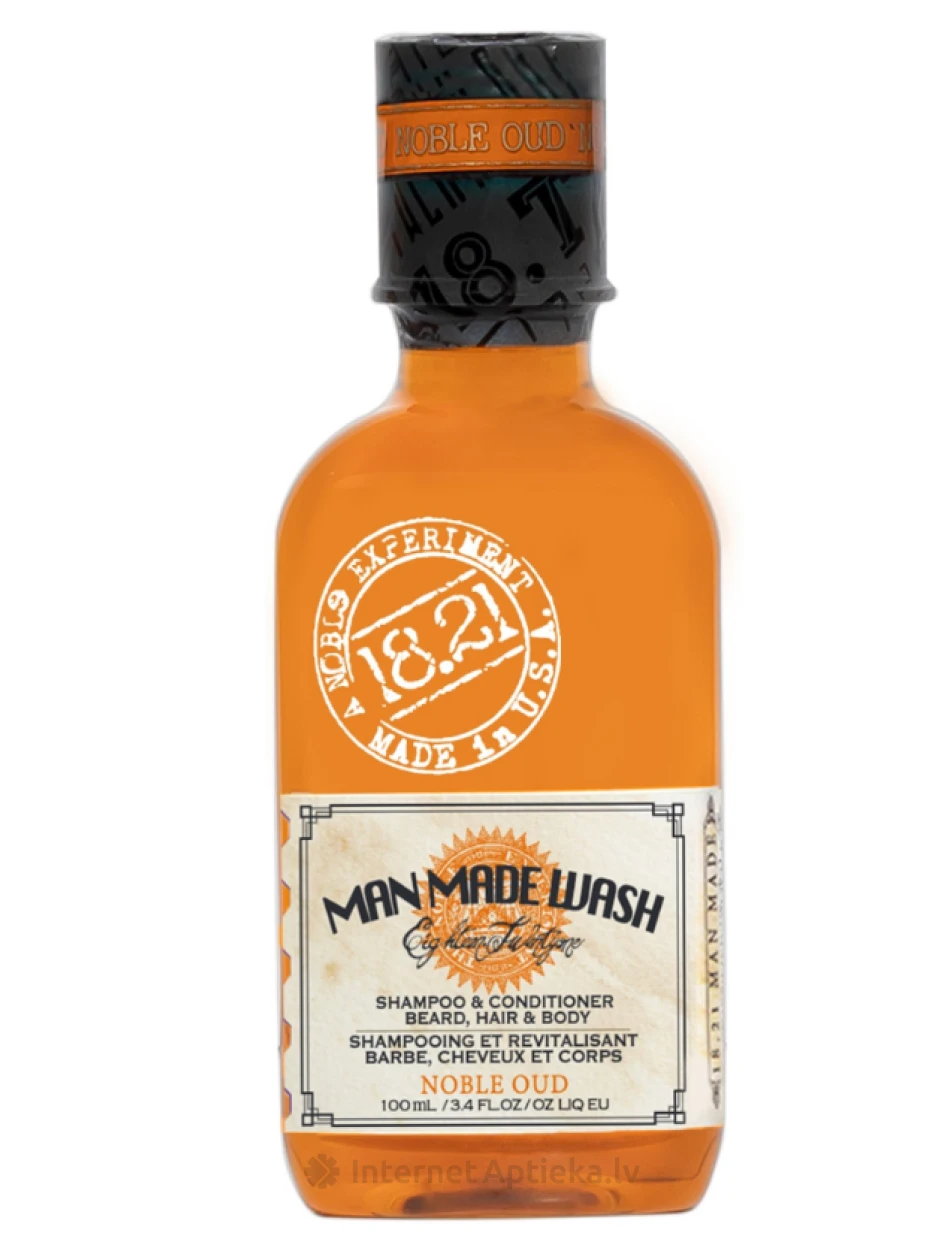 18.21 MAN MADE Trīs vienā dušas želeja ar koksnes aromātu, 100 ml | internetaptieka.lv