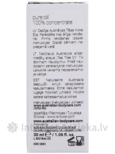 Australian Bodycare Tējas koka eļļa, 30 ml | internetaptieka.lv