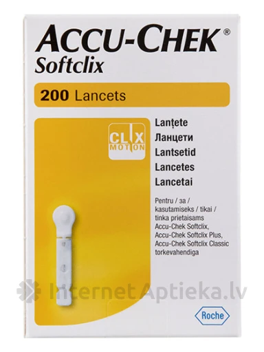 Accu-Chek Softclix Lancetes, 200 gb. | internetaptieka.lv