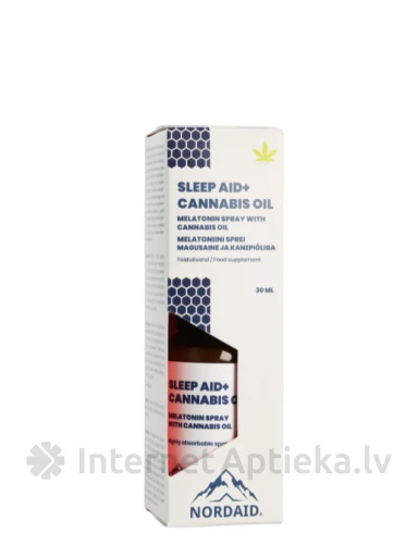 NORDAID Sleep AID+Kanapių aliejaus Purškalas, 30 ml | internetaptieka.lv