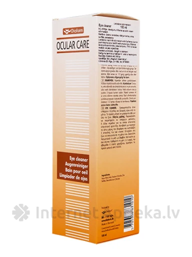 Diafarm Ocular Care чистящее средство для глаз - для собак, кошек, домашних питомцев, 100 мл | internetaptieka.lv