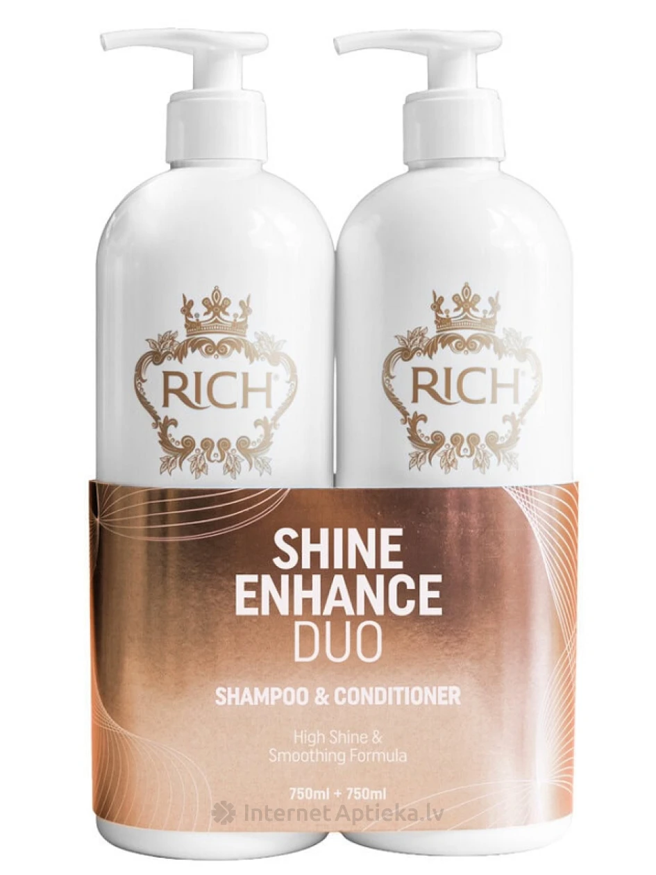 RICH Shine Enhance Duo spīduma piešķiršanas komplekts, 750+750 ml | internetaptieka.lv