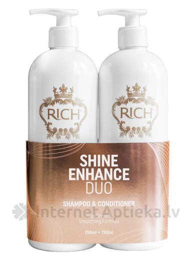 RICH Shine Enhance Duo spīduma piešķiršanas komplekts, 750+750 ml | internetaptieka.lv