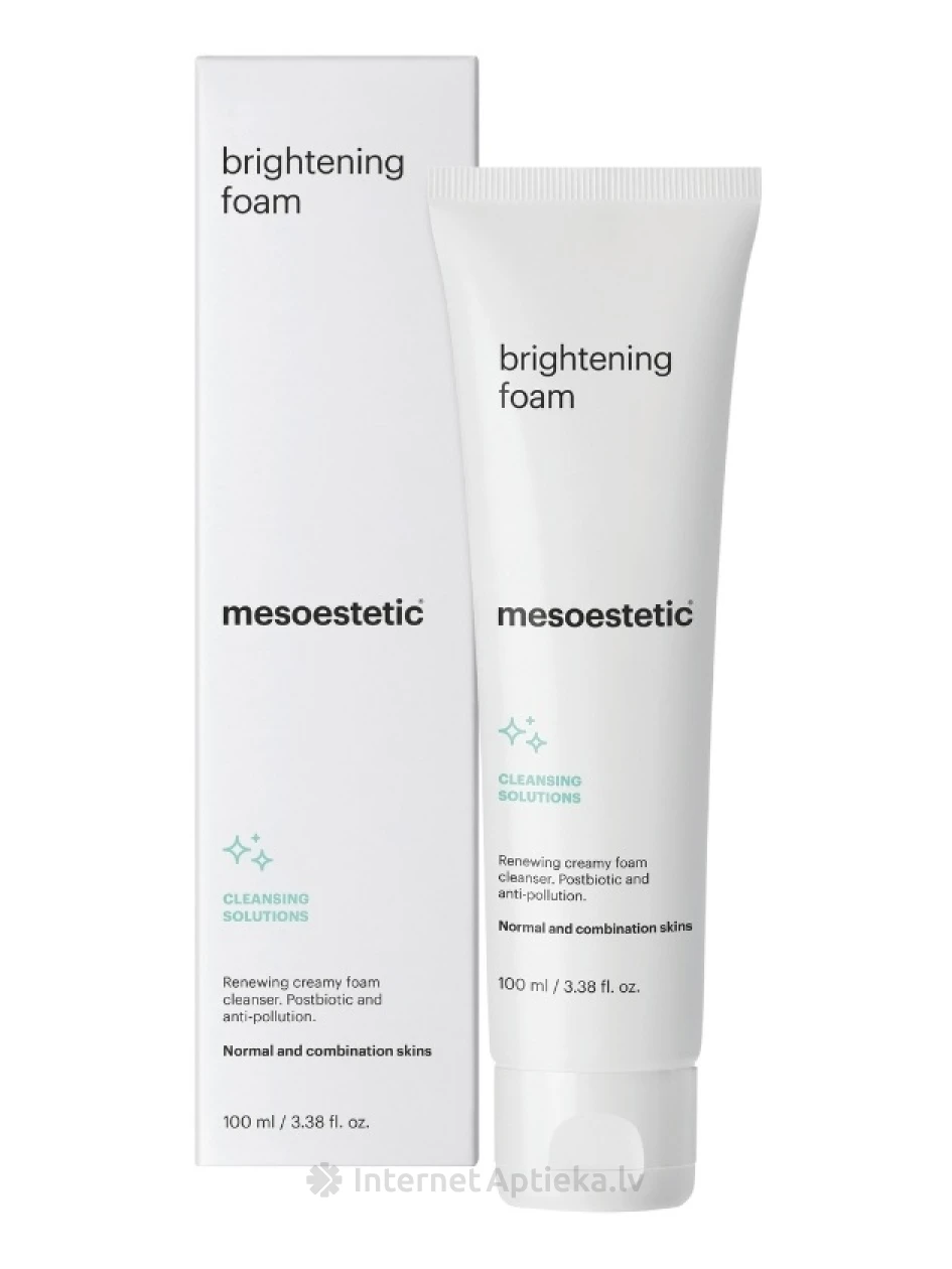Mesoestetic brightening foam krēmveida attīrīšanas putas sejai, 100 ml | internetaptieka.lv