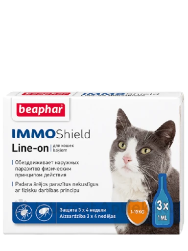 Beaphar Pilieni pret blusām un ērcēm kaķiem, 3*1 ml | internetaptieka.lv