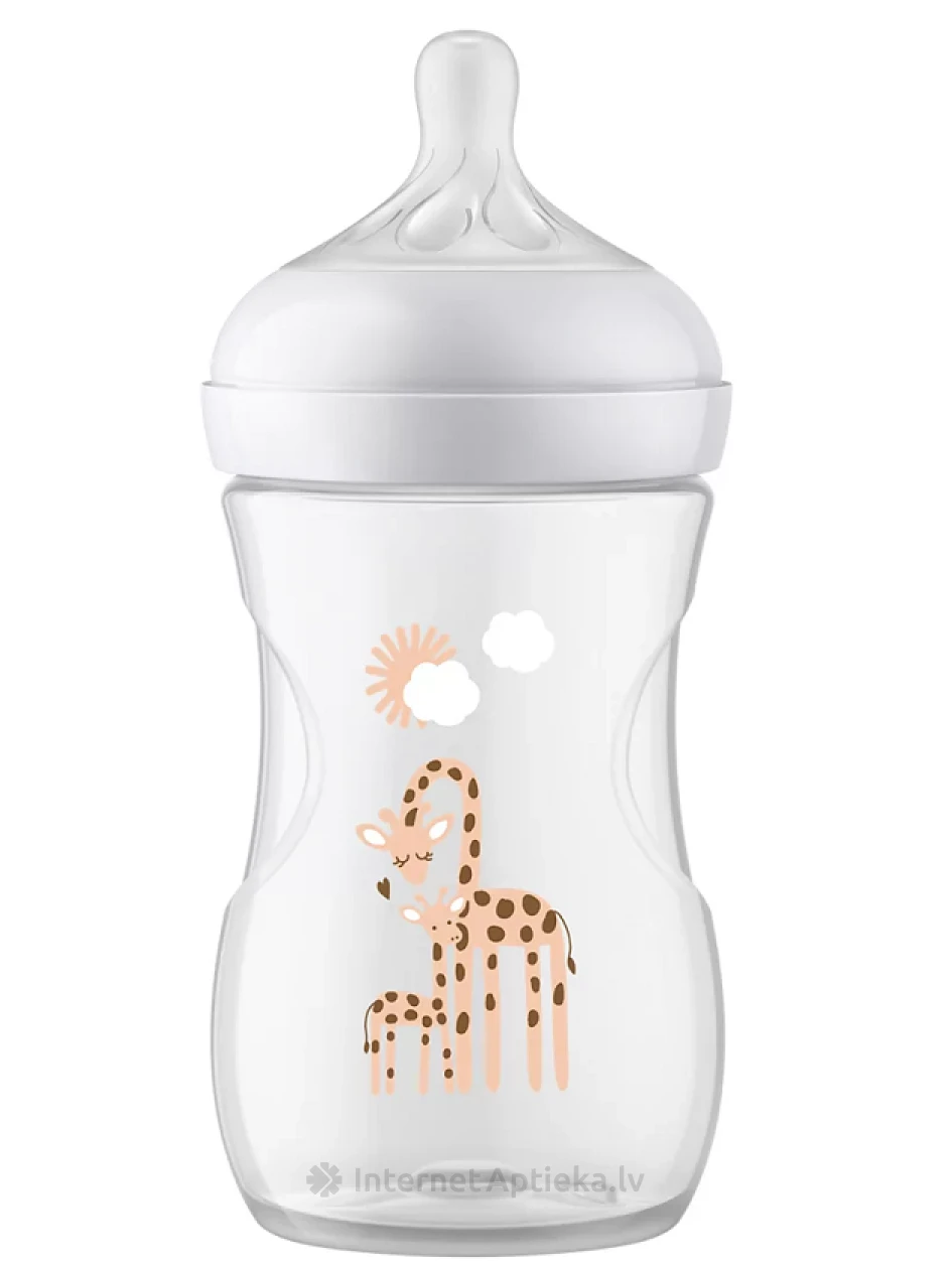 PHILIPS AVENT Giraffe Антиколиковая бутылочка с индивидуальным ритмом питья 1м+, 260 мл | internetaptieka.lv