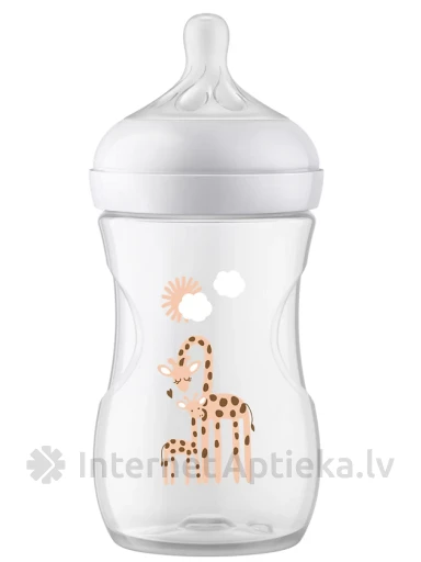 PHILIPS AVENT Giraffe Антиколиковая бутылочка с индивидуальным ритмом питья 1м+, 260 мл | internetaptieka.lv